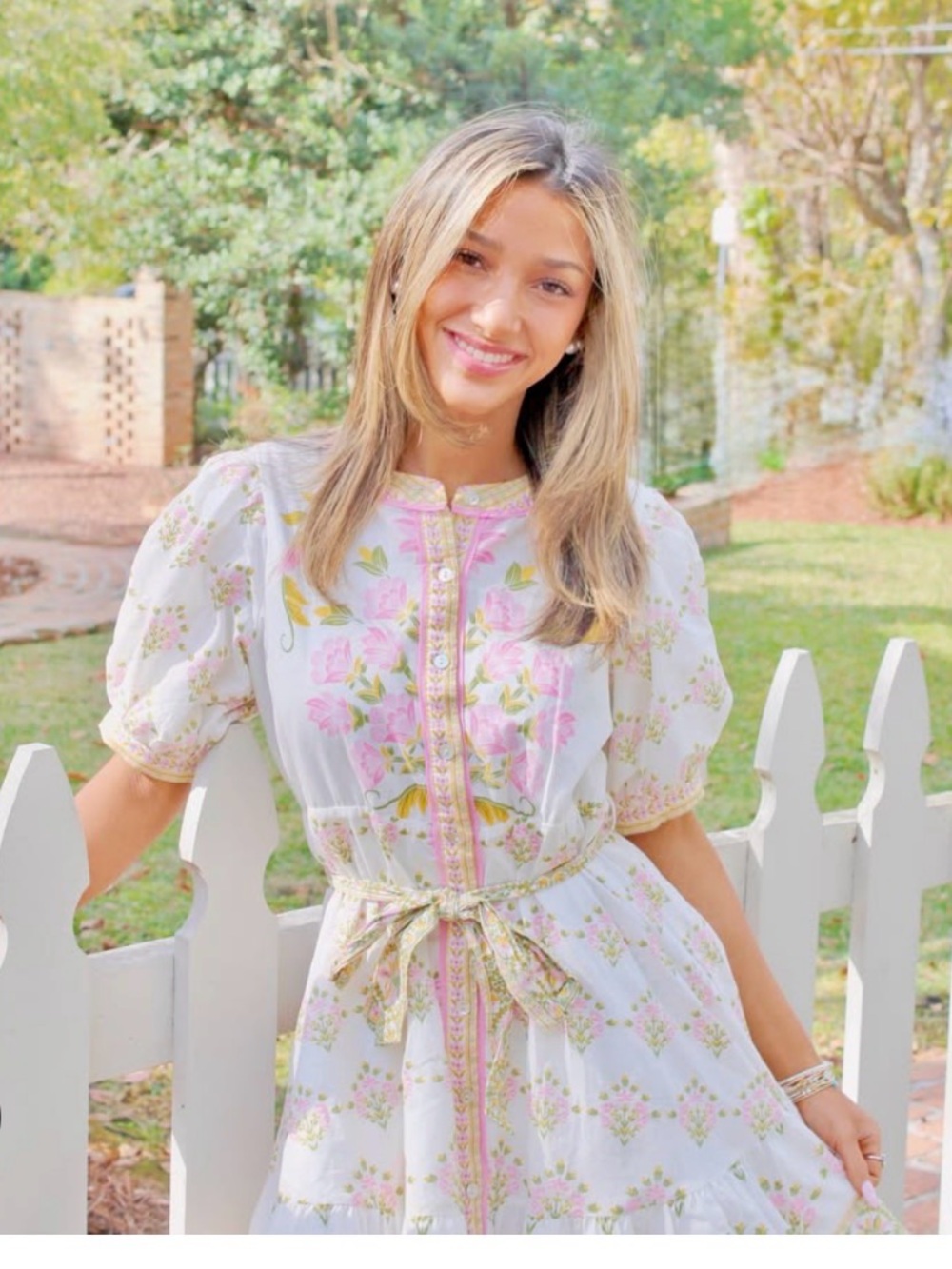 A loves A mommy and me matching Floral Tie-Waist linen blend Dress - Picture 6 of 10